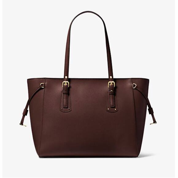 Michael Kors Voyager Tote Laptop Bag in Barolo (Oxblood Reddish Brown) NWT - Picture 2 of 12